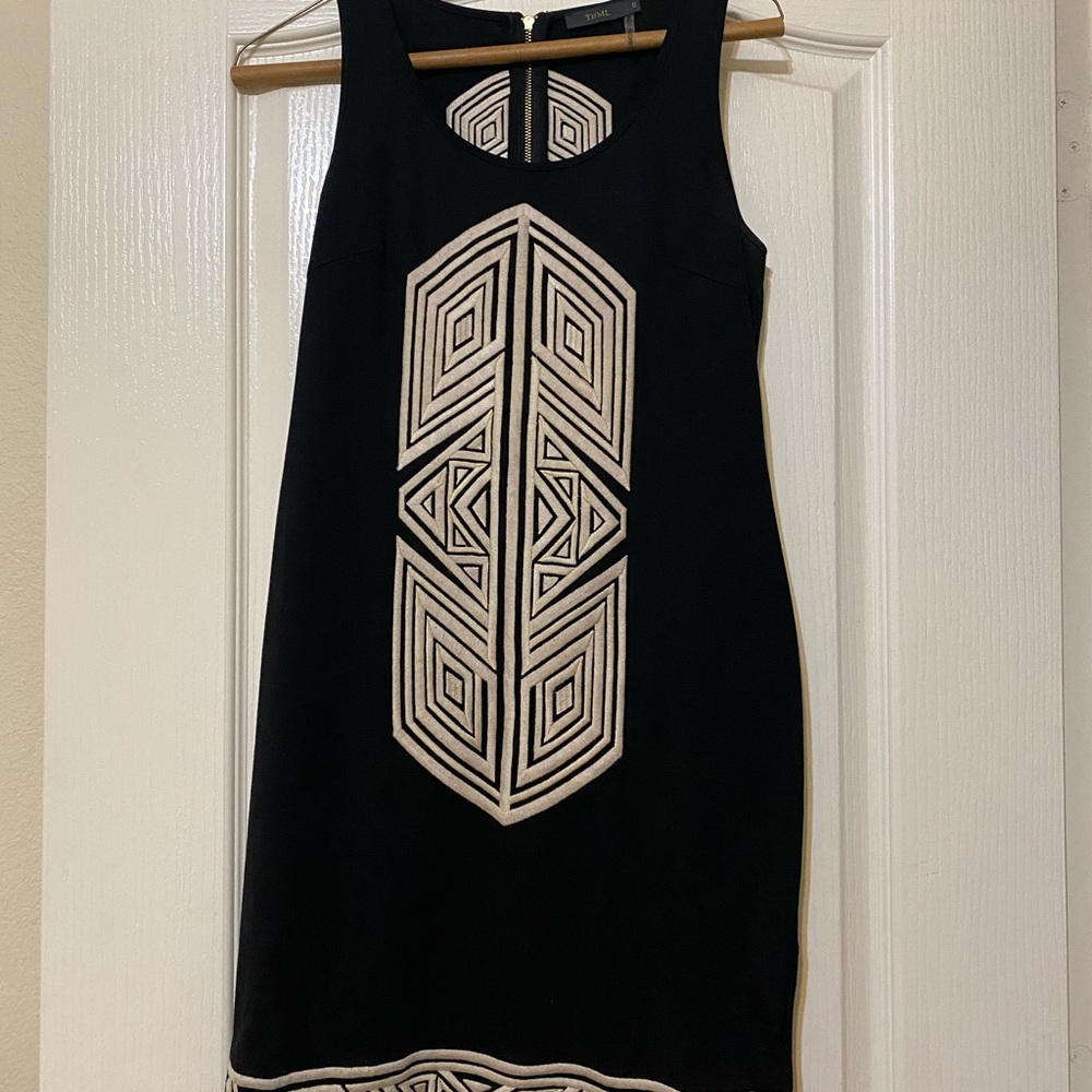 Black Aztec bodycon dress